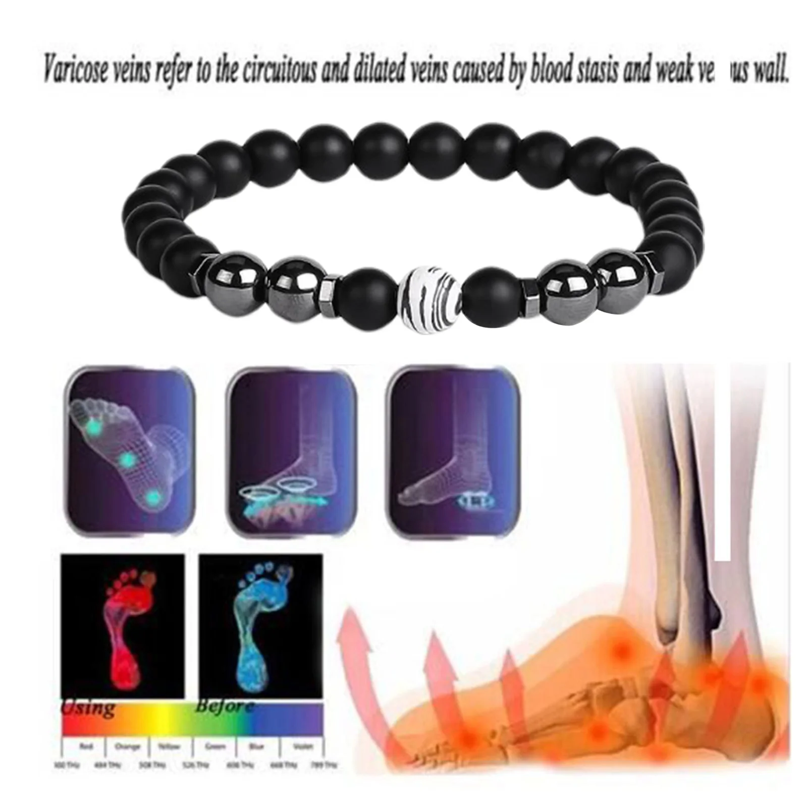 Obsidian Anklet For Women And Men Black Chakra Protection Obsidian Anklets Ankle Bracelets 1 PCS Adjustable Obsidian Foot Jewelr