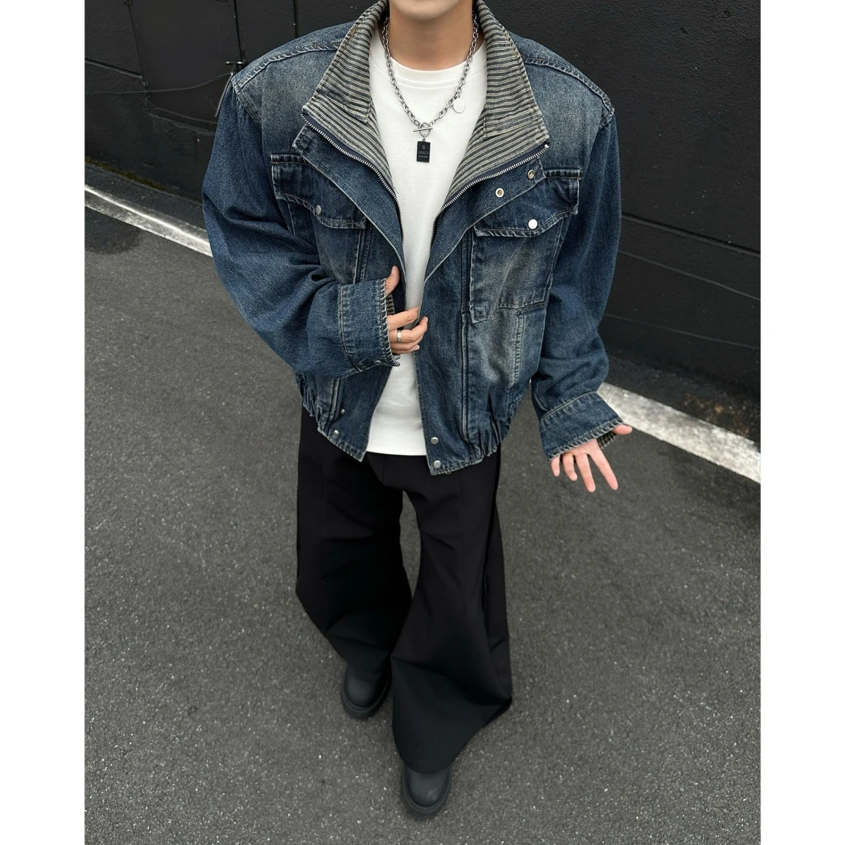 

Ретро-джинсовая куртка в американском стиле, осенне-зимняя верхняя одежда, приталенный крой, плотная, с эффектом двухслойности, премиум-качество...