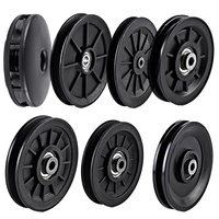 1Pc Nylon Bearing Pulley Wheel Round Fitness Pulley Wheel Bearing Replacements Gym Equipment Parts For Fitness Equipment