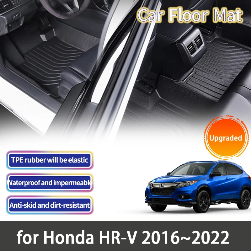 TPE for Honda HR-V HRV HR V 2016~2022 2018 2017 Accessories Full Surround Protective Liner Foot Pads Carpets Non-slip Floor Mats