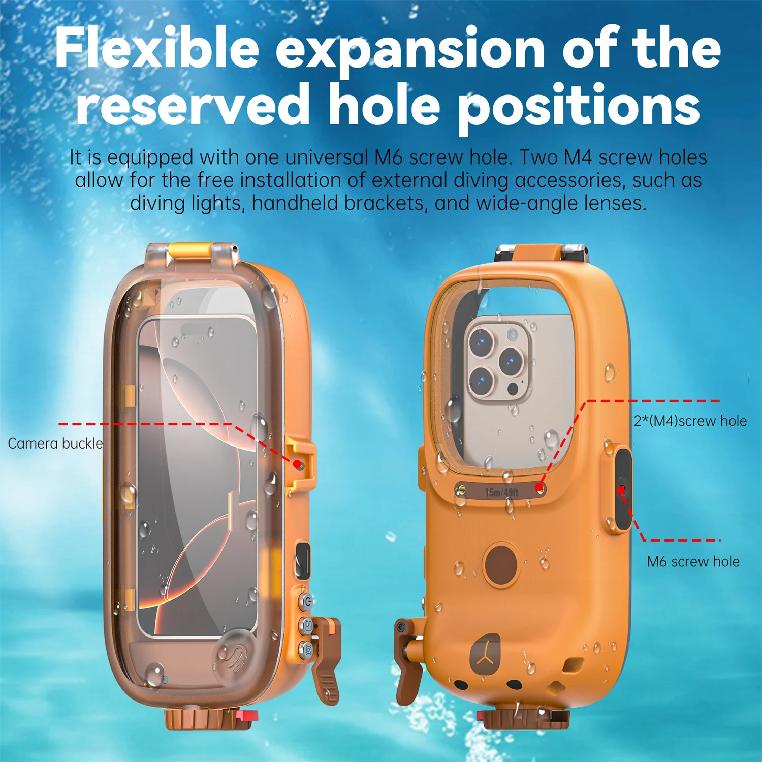 Universal Waterproof Case for Xiaomi 15 Ultra Note 14 Google 9Pro XL iPhone 17 ProMax S25 Ultra Underwater Diving Boxs 15M/49ft - Image 4