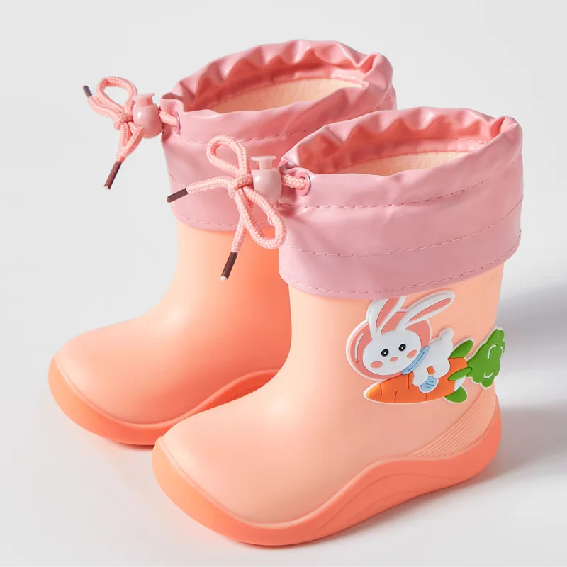 Kids Rain Boots Rubber Boots Toddler Baby Rainboots Waterproof Children Shoes Girls Boys Cartoon Water Rain Shoes