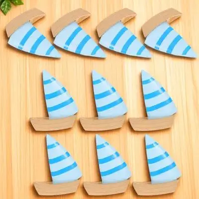 

10 шт. миниатюрных декоративных парусников, легкие реалистичные морские украшения для ландшафтного дизайна, сада, стола, рабочего стола