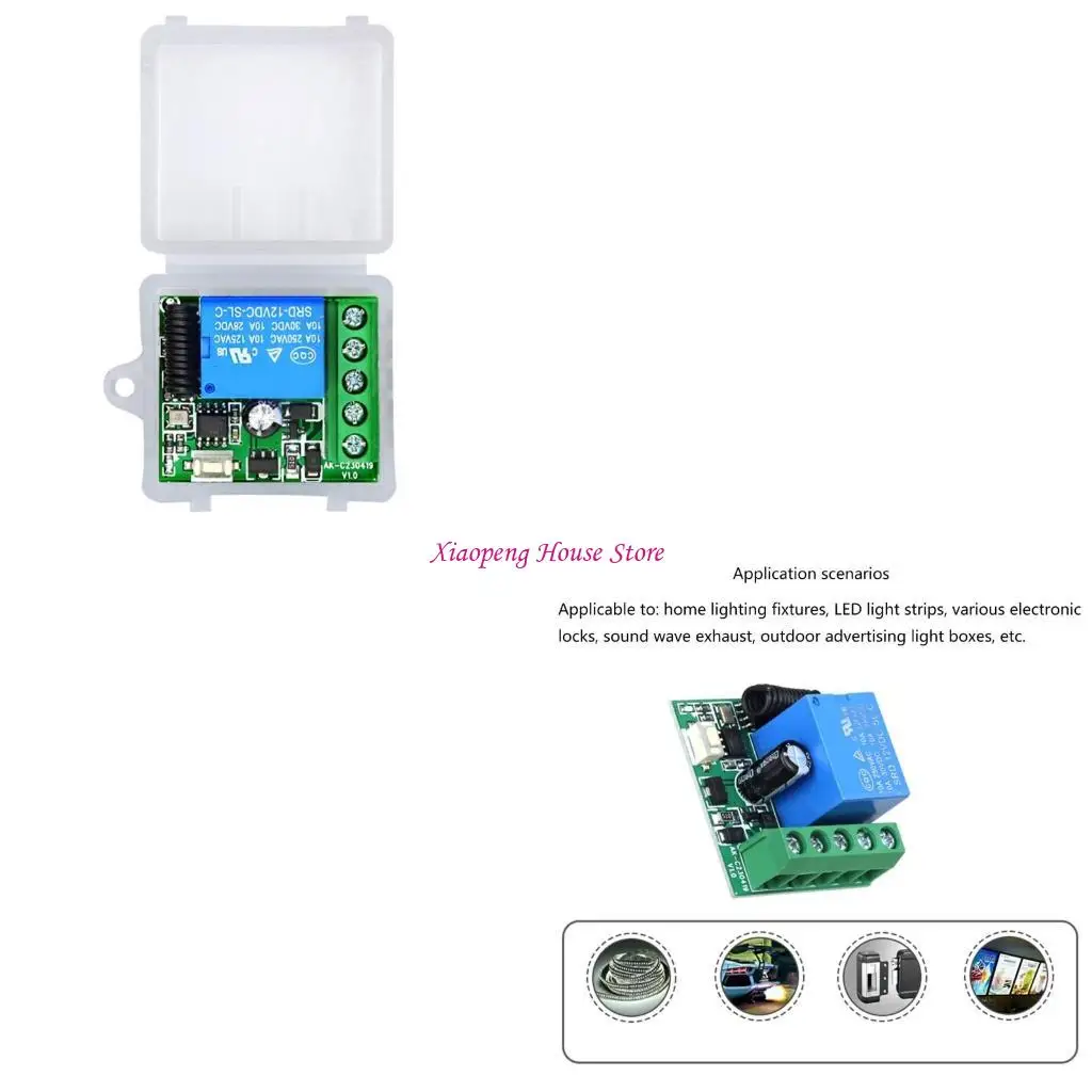 315/433MHz Wireless Remote Control Switches 12V 10A 1ch Relays Relays Receiver 77JC