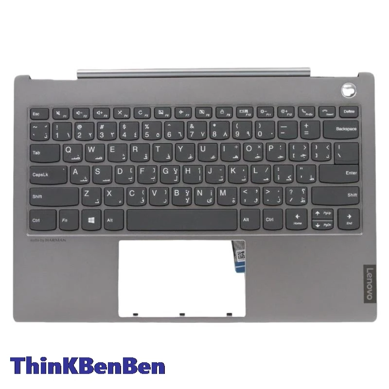 ARA Arabic Mineral Gray Keyboard Upper Case Palmrest Shell Cover For Lenovo ThinkBook 13s IML 5CB0W44332