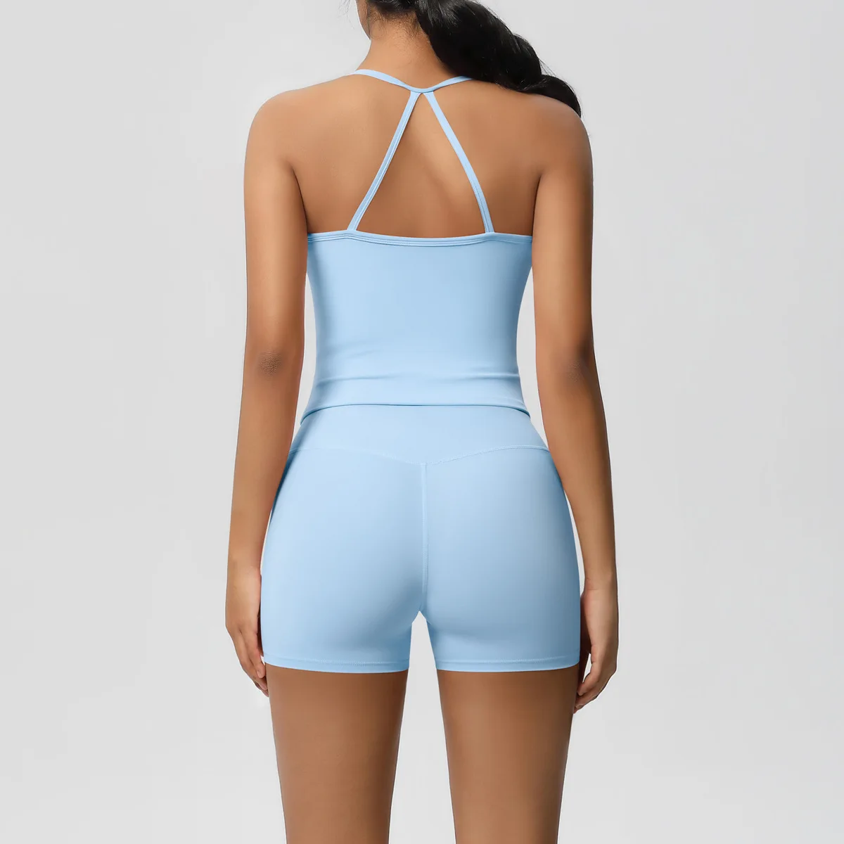 

2 PCS Yoga Outfits Women Sport Set Sportswear Shorts Bra Yoga Set Comfort Elastic Sportsuit Workout Outfit Fitness Gym Clothes