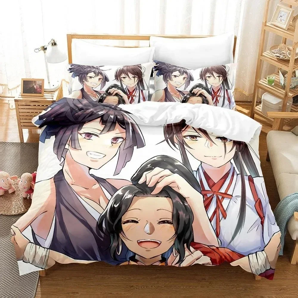 

Fashion Anime Hell's Paradise Jigokuraku Bedding Set Cartoon three-piece set Adult Kid Bedroom Duvet cover Sets Home Textiles