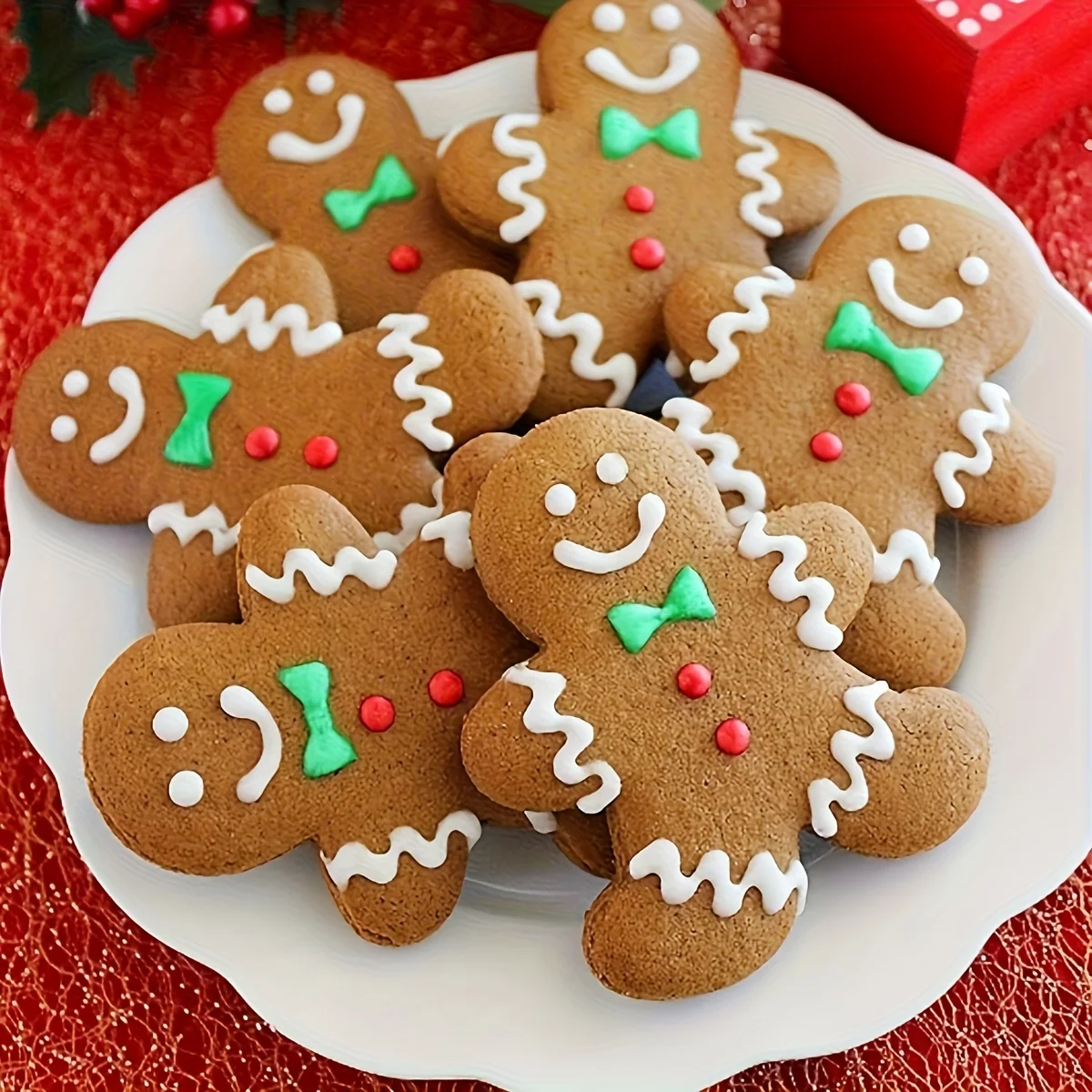 Christmas gingerbread man mold set of 5, stainless steel biscuit mold, cutting mold, cake embossing tool, baking tool.