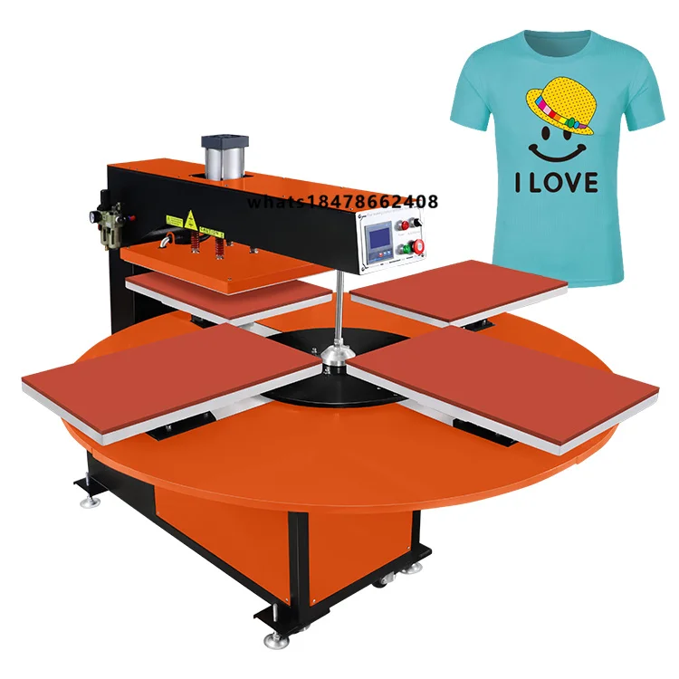 Customized 4-station Pneumatic Rotary Heat Transfer Machine