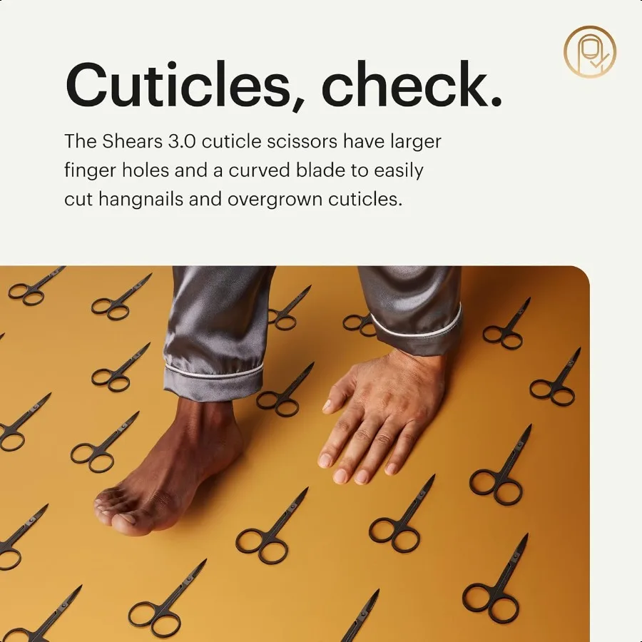 ชุดกรรไกรตัดเล็บสำหรับผู้ชาย รุ่น Shears 3.0 5 ชิ้น ชุดอุปกรณ์ดูแลเล็บมือและเล็บเท้าสำหรับเดินทาง ทำจากสแตนเลส พร้อมที่ตัดเล็บมือและเล็บเท้า และตะไบเล็บ
