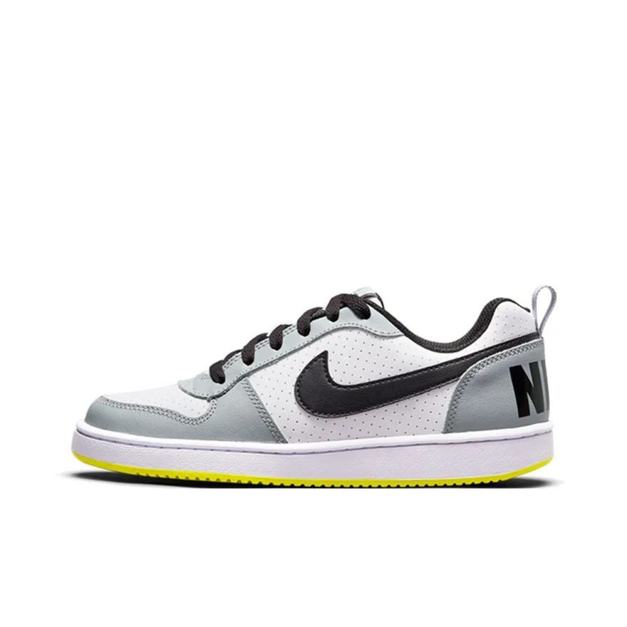 Nike Court Borough Low Fabric Synthetic Leather Sports and Leisure Wear resistant Low cut Children's Board Shoes for Women