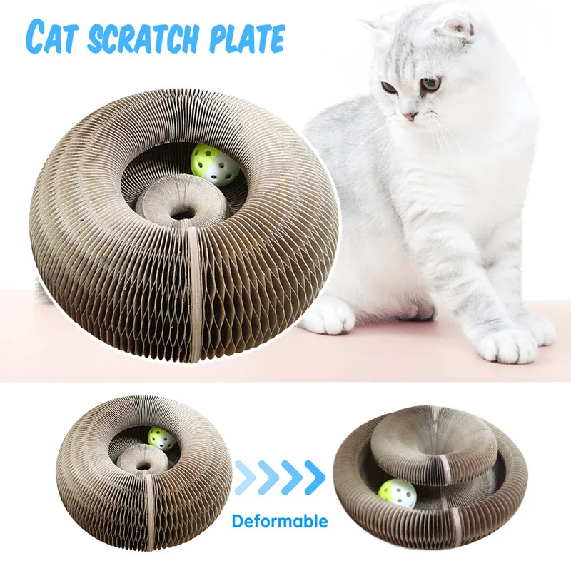 Katze Faltbare Magische Orgel Katze Kratzbrett Lustige Spielzeug Schleifen Klaue Schlafen Bett Verdickt Katze Interaktives Spielzeug Heimtierbedarf