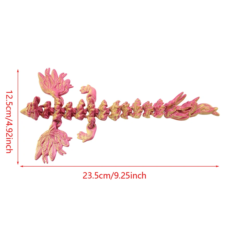 Фигурка антистресс Fire-bird-Flexible Rexi с костями, 3D печатные шарнирные фигурки для СДВГ, аутизма, снятия стресса и тревоги