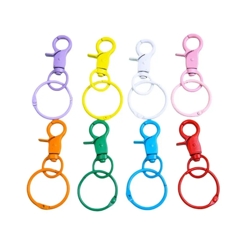 Candy Color Lobster Clasp Hooks Snap Buckle Hooks Keyring Clip Hook Jewelry DIY Buckle Connector Jewelry Making Connecting Ring