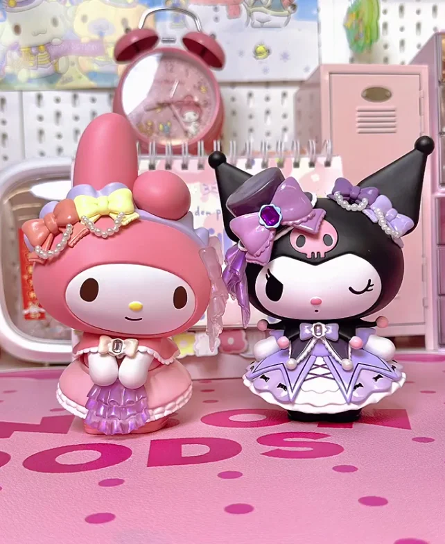Kuromi My Melody Caja ciega Personajes misteriosos - Mini lindos juguetes de colección de anime, regalos sorpresa de cumpleaños Caja ciega