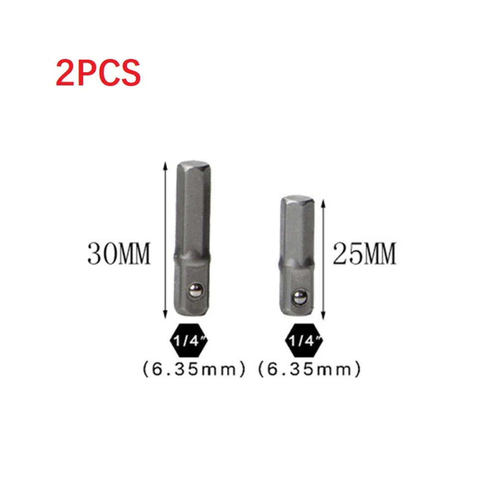Adaptador de broca adaptador de soquete hex haste prata 1/4in 1/2 3/8 1/4 cromo vanádio aço broca ferramentas manuais alta qualidade