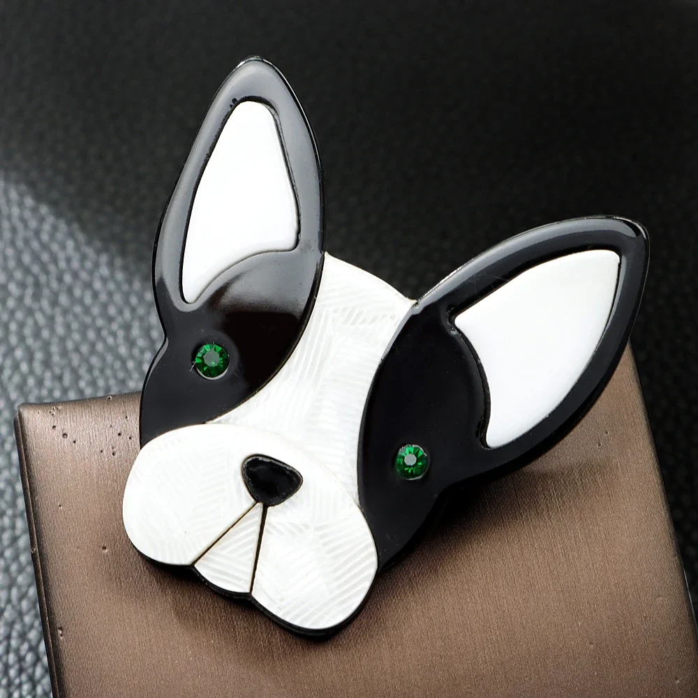 

Acrylic Cute Dog Brooches for Women Men Cartoon Bulldog Pet Animal Party Casual Brooch Badge Pin Gifts High Quality