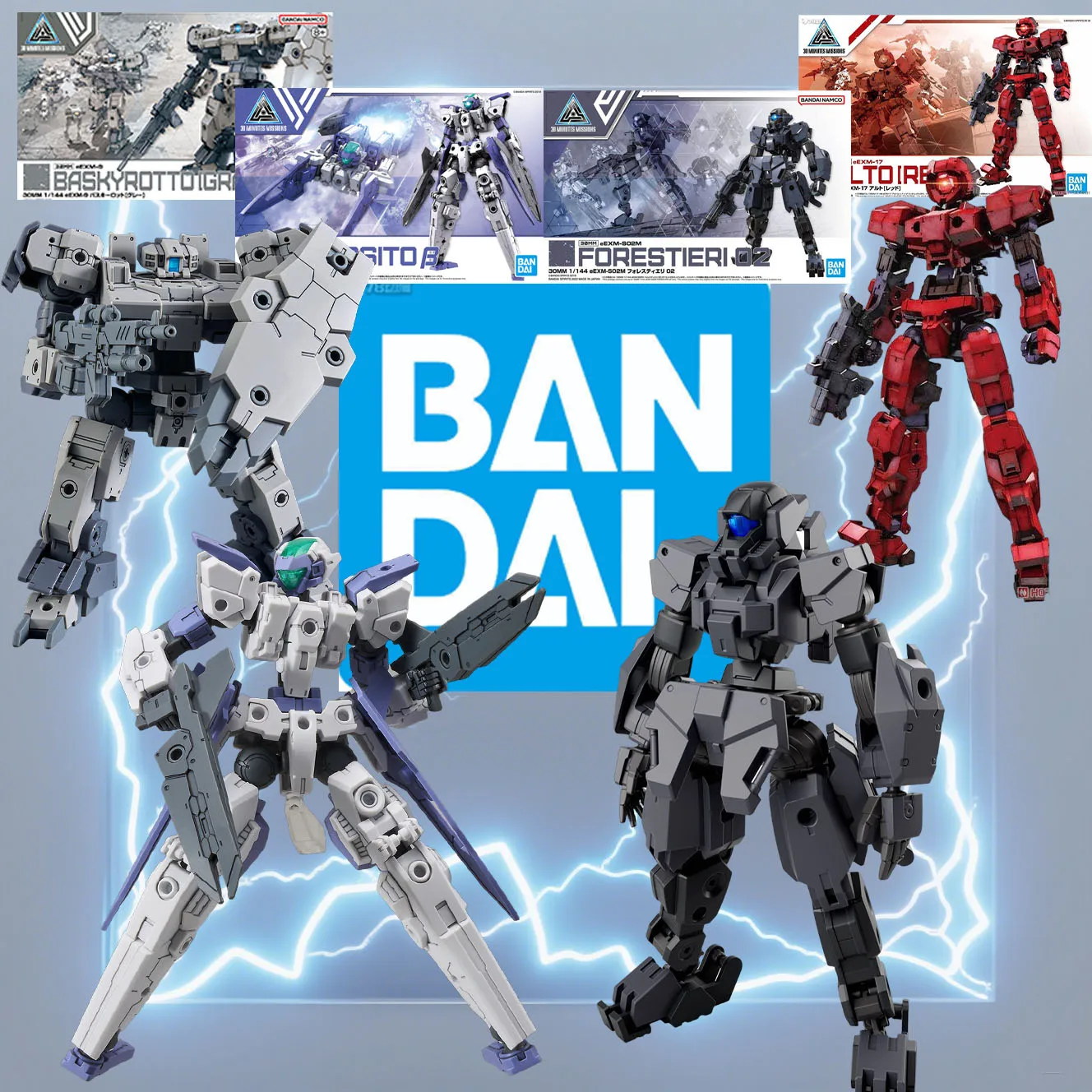 Bandai Original GUNDAM 30MM serie ALTO ESPOSSITO FORESTIERI RABIOT Anime figura de acción juguetes de modelos de ensamblaje
