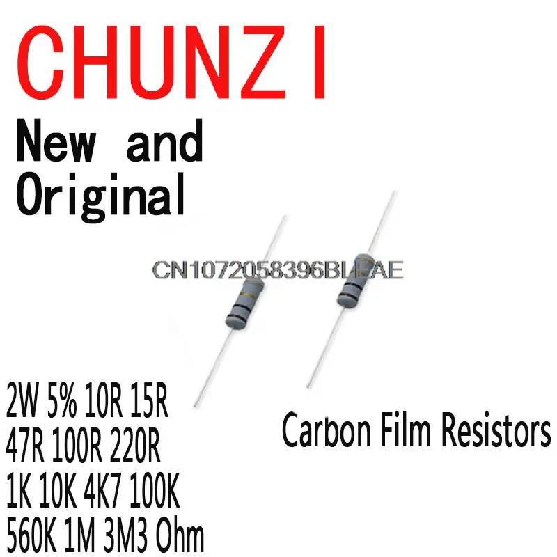 20-шт-карбоновые-пленочные-резисторы-1r-10m-сопротивление-цветного-Кольца-200k-2w-5-10r-15r-47r-100r-220r-1k-10k-4k7-100k-560k-1m-3m3-ohm