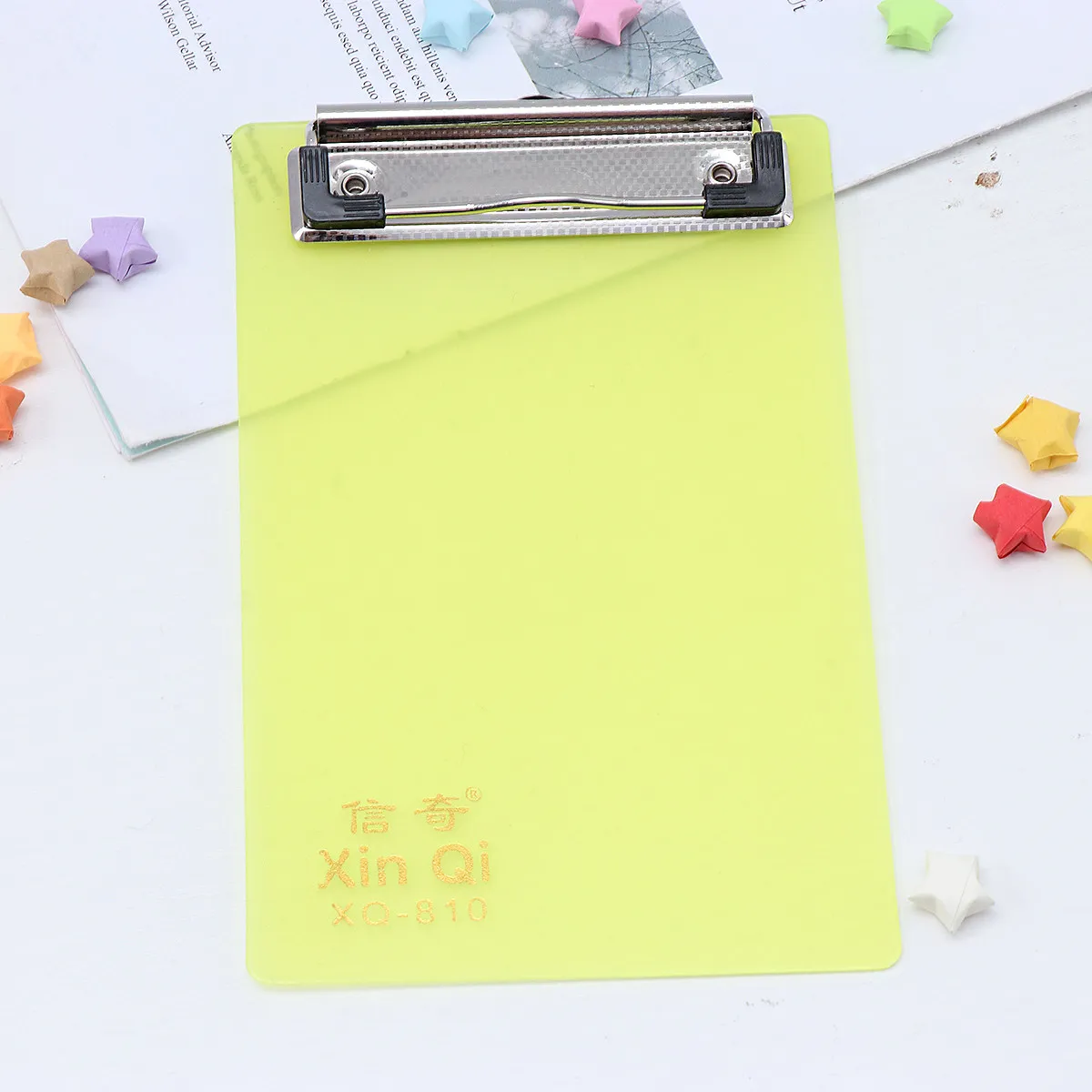 

6Pcs Assorted Color Plastic Clipboard A4 Lightweight Sturdy Non Deformable Writing Pad with Hanging Loop Smooth Clip for Office