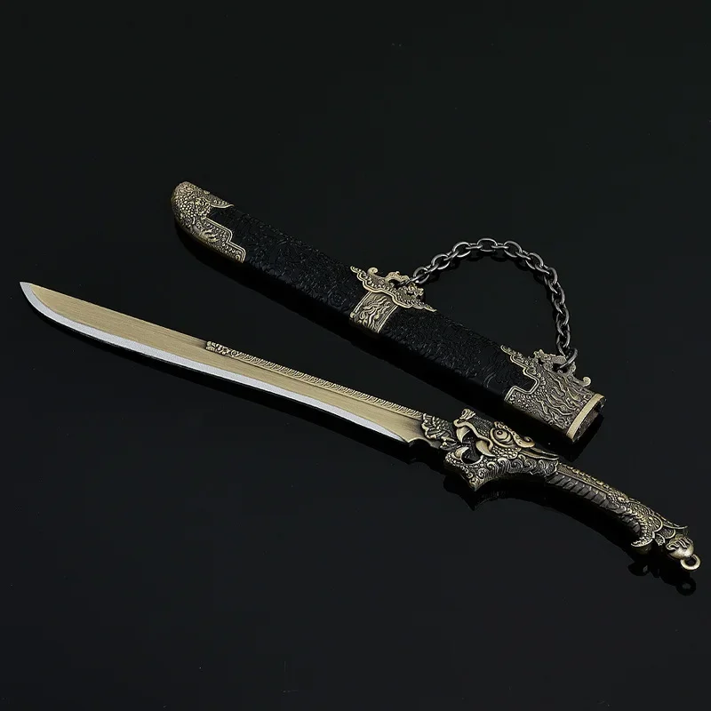 22cm/8.66in Cold Weapon Cosplay Swords Metal Model Props Peripherals Accessories Collectible Desk Party Supplies Boyfriend Gift