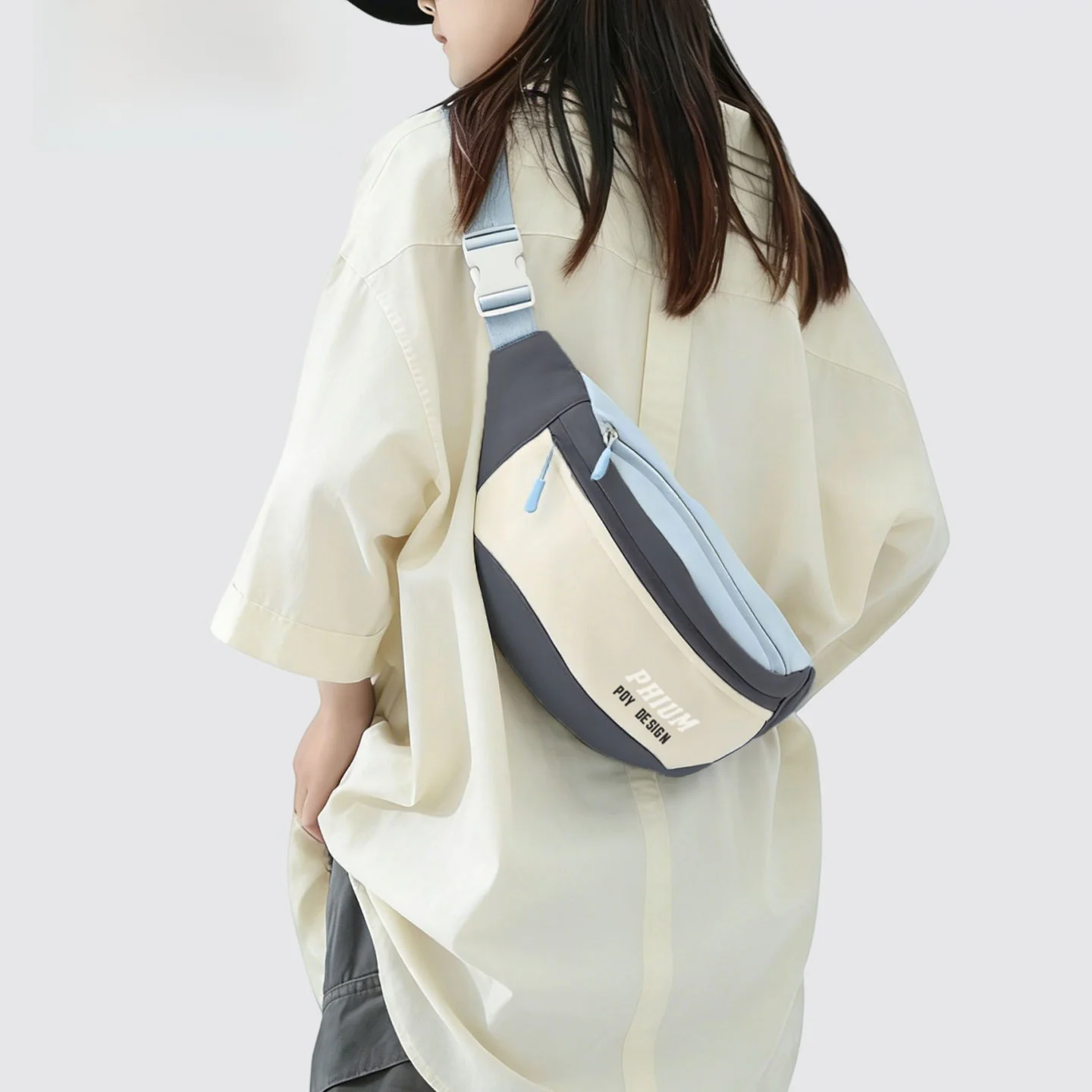 poy®-lightweight-casual-crossbody-bag-women's-sports-climbing-travel-waist-bag-versatile-leisure-small-size-nylon-material