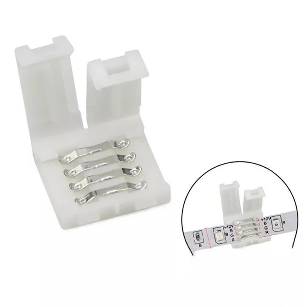 

10PCS LED Strip Light Connector No Soldering Buckle for 10MM RGB Flexible Board Join LED Together Lightweight Storage