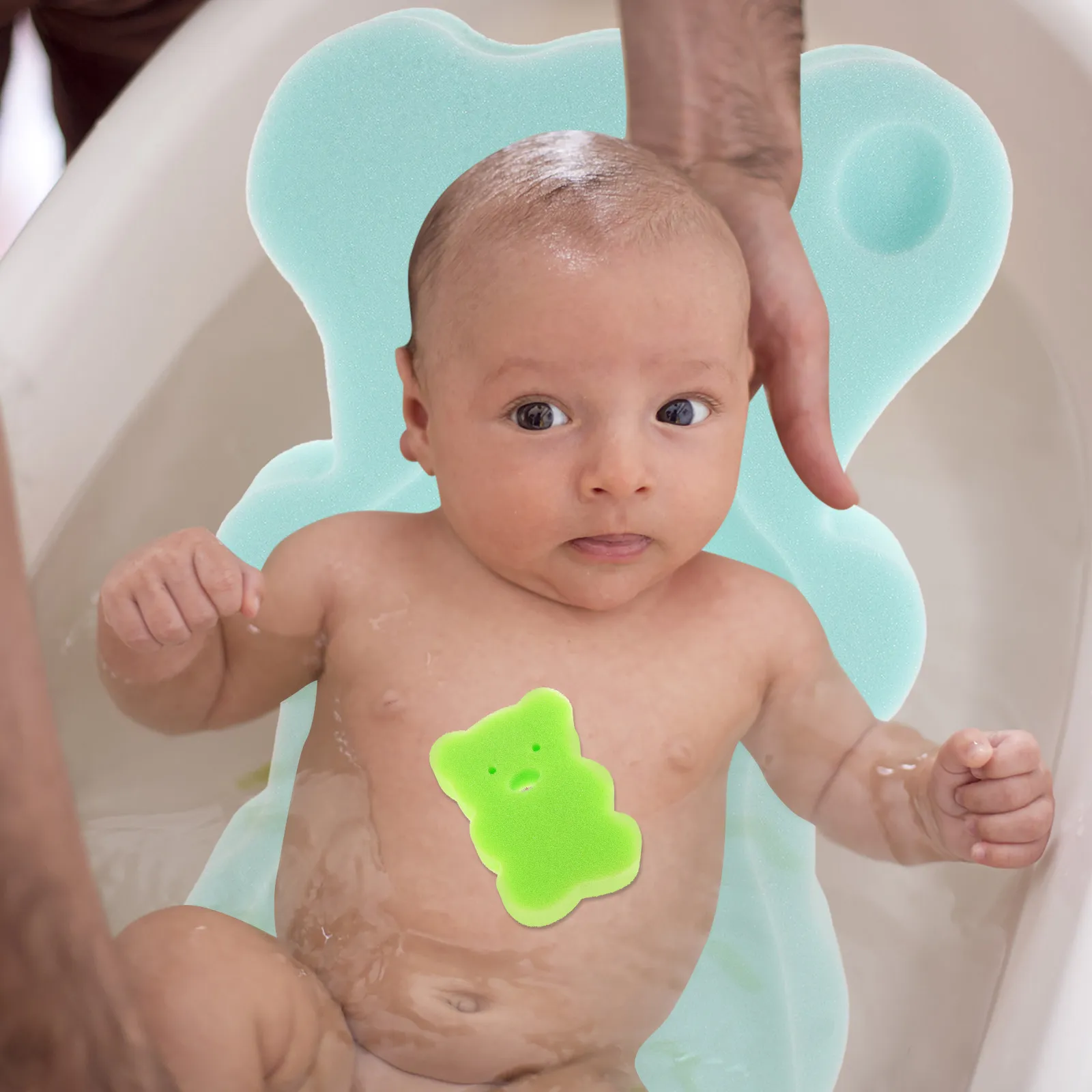 

Мягкий дышащий коврик-губка для новорожденных, нескользящий, машинная стирка, для ванной, раковины, смены подгузников, коврик для купания младенцев