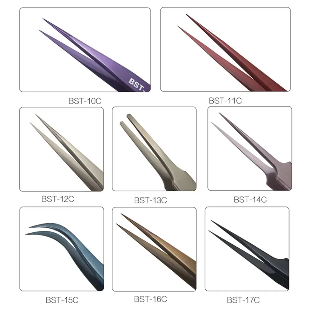 1PC Ultra Precision Tweezers Non-magnetic High Tenacity Stainless Steel Precise Forceps CellPhone SMD PCB BGA Motherboard Repair