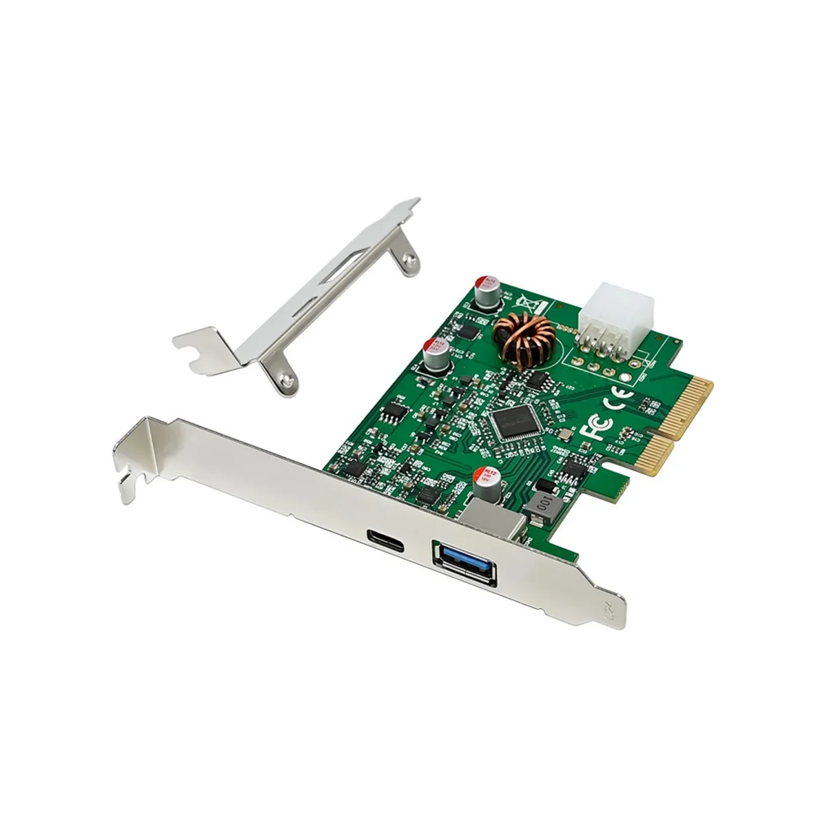 

ASM3142 PCIE X4 USB3.1 TYPE-C+A 10G High Speed Conversion Expansion Card PCIE ASM3142 USB3.1 Host Controller Card