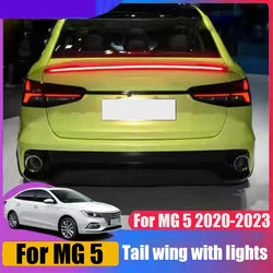 For MG 5 2023 2022 2021 2020 Streaming Tail Wing Penetrates Illuminated Rear Tail Wing Decoration