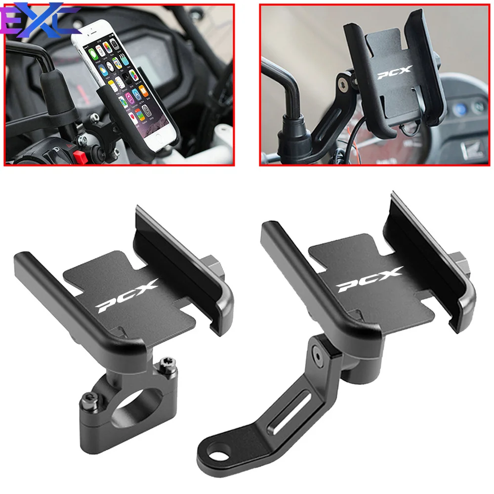 For HONDA PCX150 PCX125 125 150 PCX Motorcycle Aluminum Bicycle Mobile Phone Holder Handlebar GPS Stand Bracket