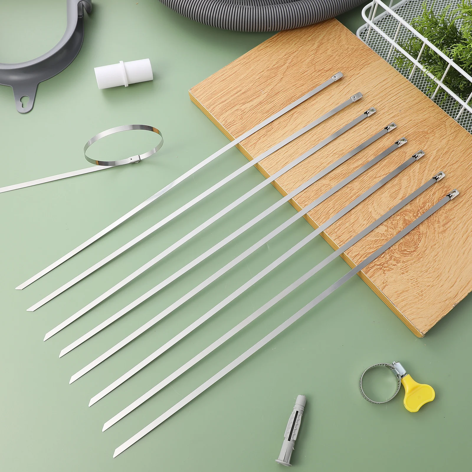 

500 Pcs Reusable Self Cable Locking Heavy Duty Heavy Duty Zip Ties Metal Zip Ties Wiring Solution