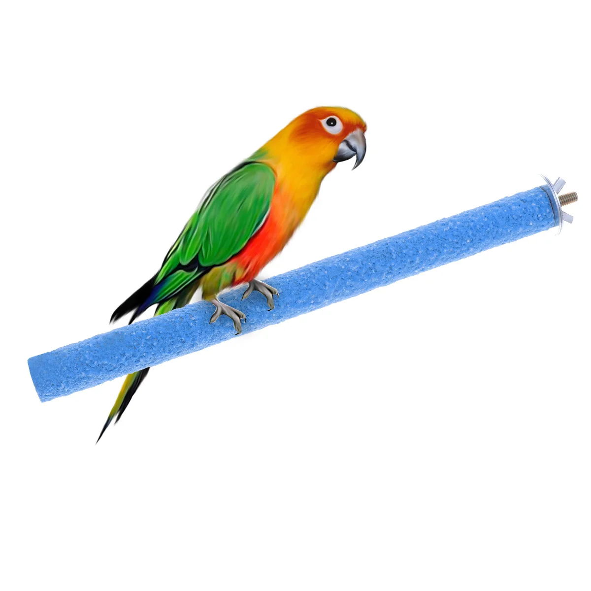 

Wooden Bird Perch Natural Wood Quartz Sand Coating Chewable Safe Pet Durable Uneven Surface Exercise Foot Leg Training Cage