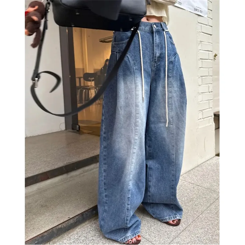 

Comfortable High Waist Wide Leg Pants Women's Korean Sle Casual Trousers Dstring Autumn Winter Versatile Hong Kong Sle