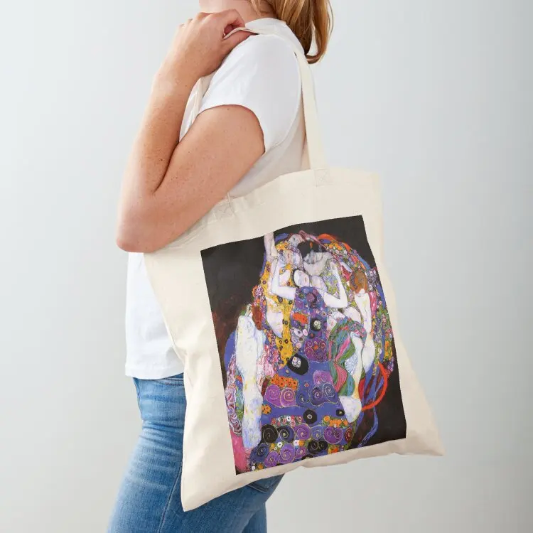 

The Virgin by Gustav Klimt Fine Art Tote Bag canvas shopping bag reusable shopping bag Women's cute tote