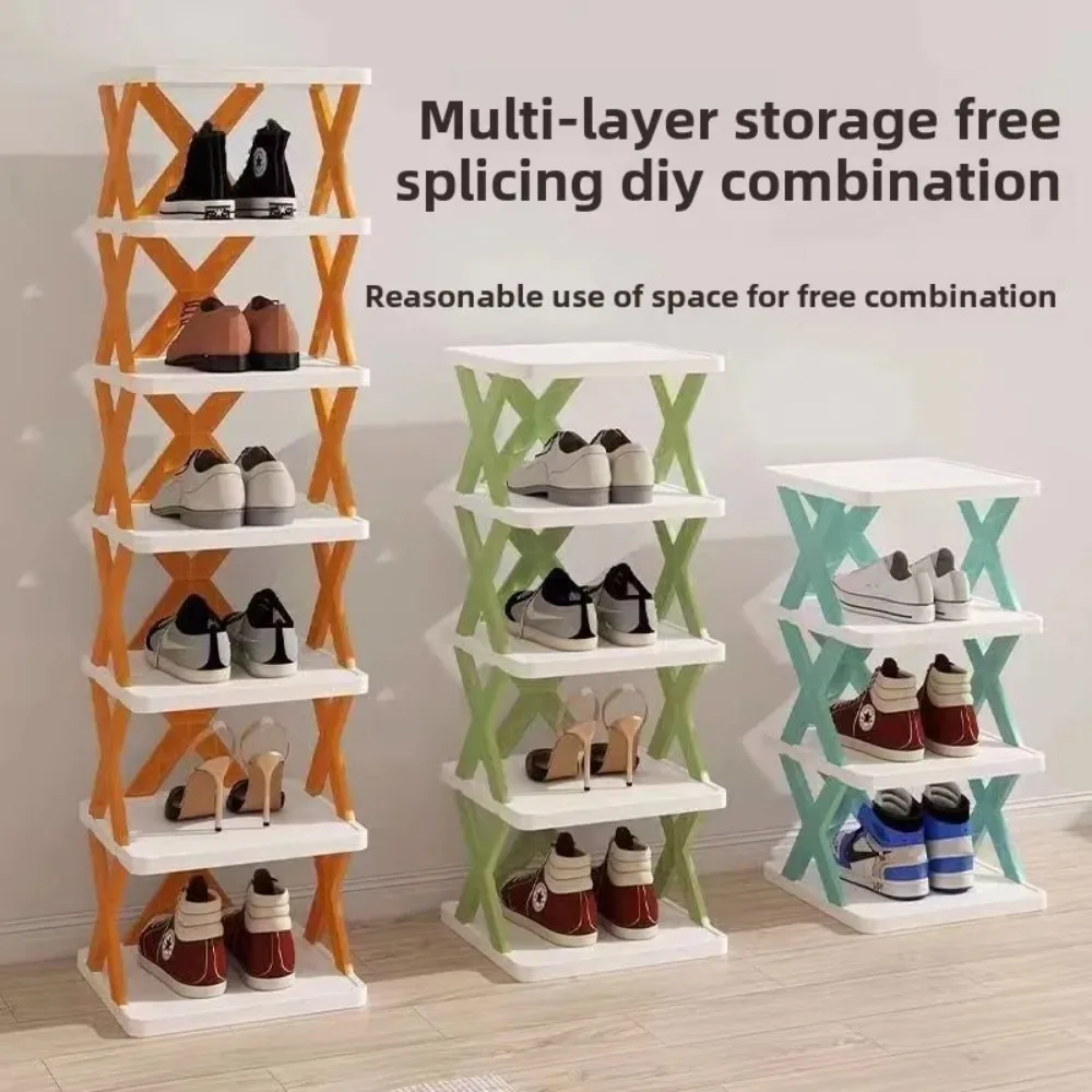 Stackable Shoe Rack High-capacity MultiLayer Detachable Shoes Shelf Multi-Functional Simplicity Household Dormitory Storage Rack