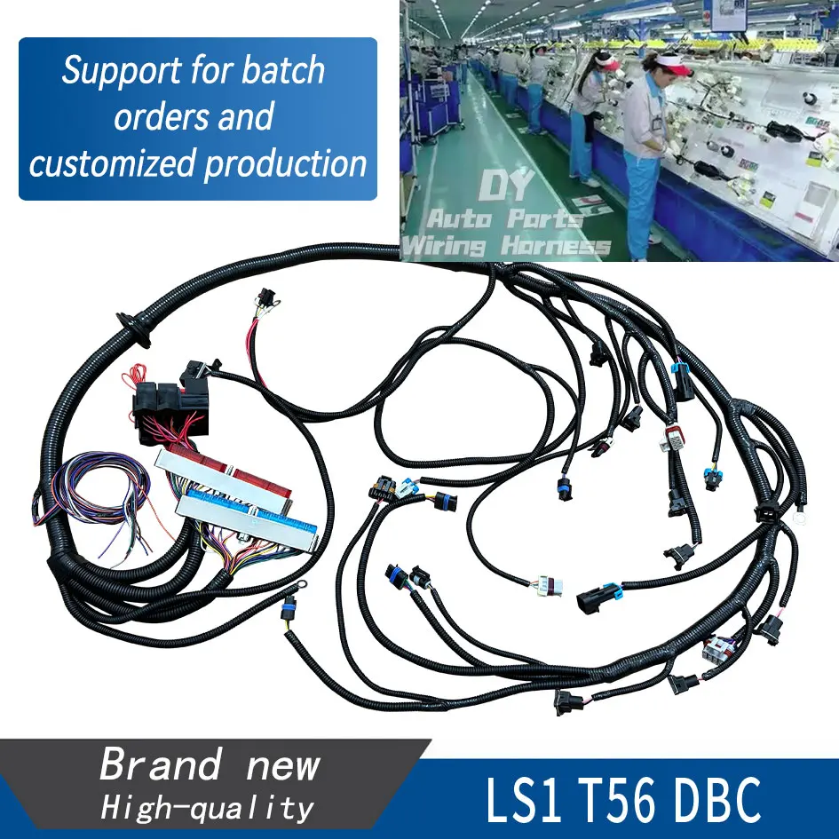 T56 DBC LS1 Wiring Harness Standalone Compatible with 1997-2006 T56 or Non-Electric Tran 4.8 5.3 6.0 Vortec Drive by Cable