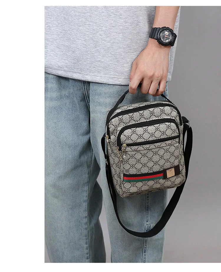 Herren-Umhängetasche, mehrschichtig, große Kapazität, wasserdicht, Oxford-Material, lässig, für Business, Schultertasche, Messenger-Tasche für Reisen und den täglichen Arbeitsweg – Detail 26