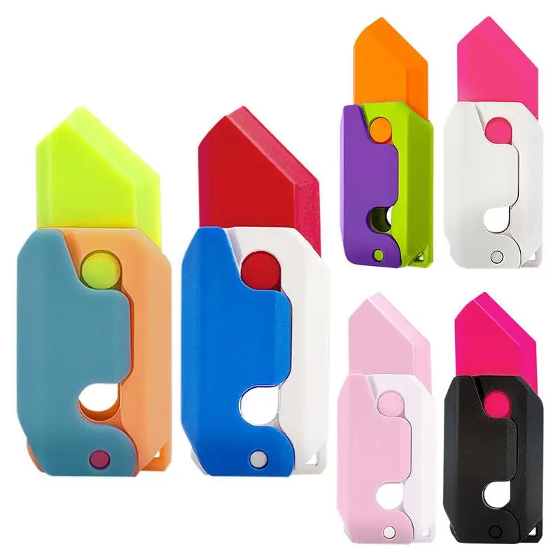 3D Gravitys Knife carota Knife decompression Push Card piccolo giocattolo stampa 3D Gravitys carota coltello adulti bambini Fidget Toys