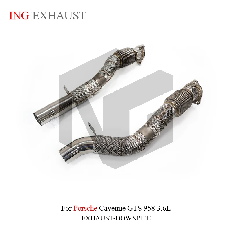 

ING Stainless Steel 304 Front Pipe for Porsche Cayenne GTS 958 3.6L 958.2 2015+ Turbo Tube Header Performance Exhaust System