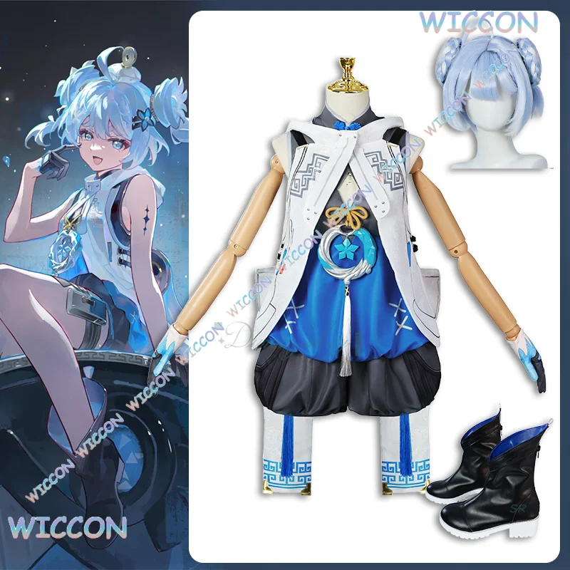 

Маг/игры Wuthering Waves Youhu, карнавальный костюм, милый костюм, аксессуары, парик, полный комплект, женские наряды для ролевых игр, праздничное платье на Хэллоуин