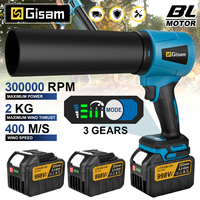 Gisam 4000W Brushless Electric Turbo Blower Jet Fan 400M/S 300000RPM Handheld Leaf Dust Blowing Tool For Makita 18V Battery Pin