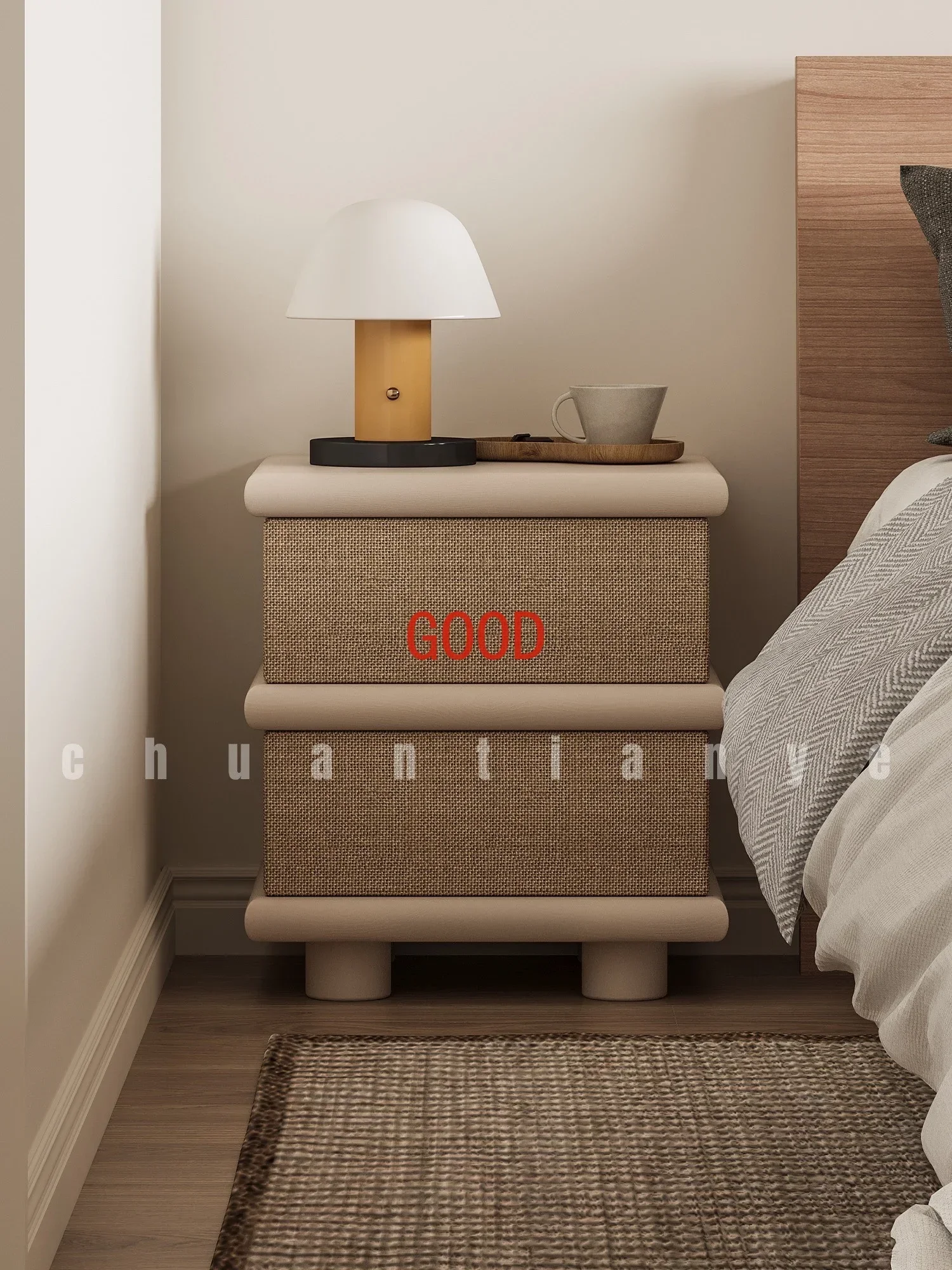 Armário Windside de celebridade da Internet creme Armário de armazenamento