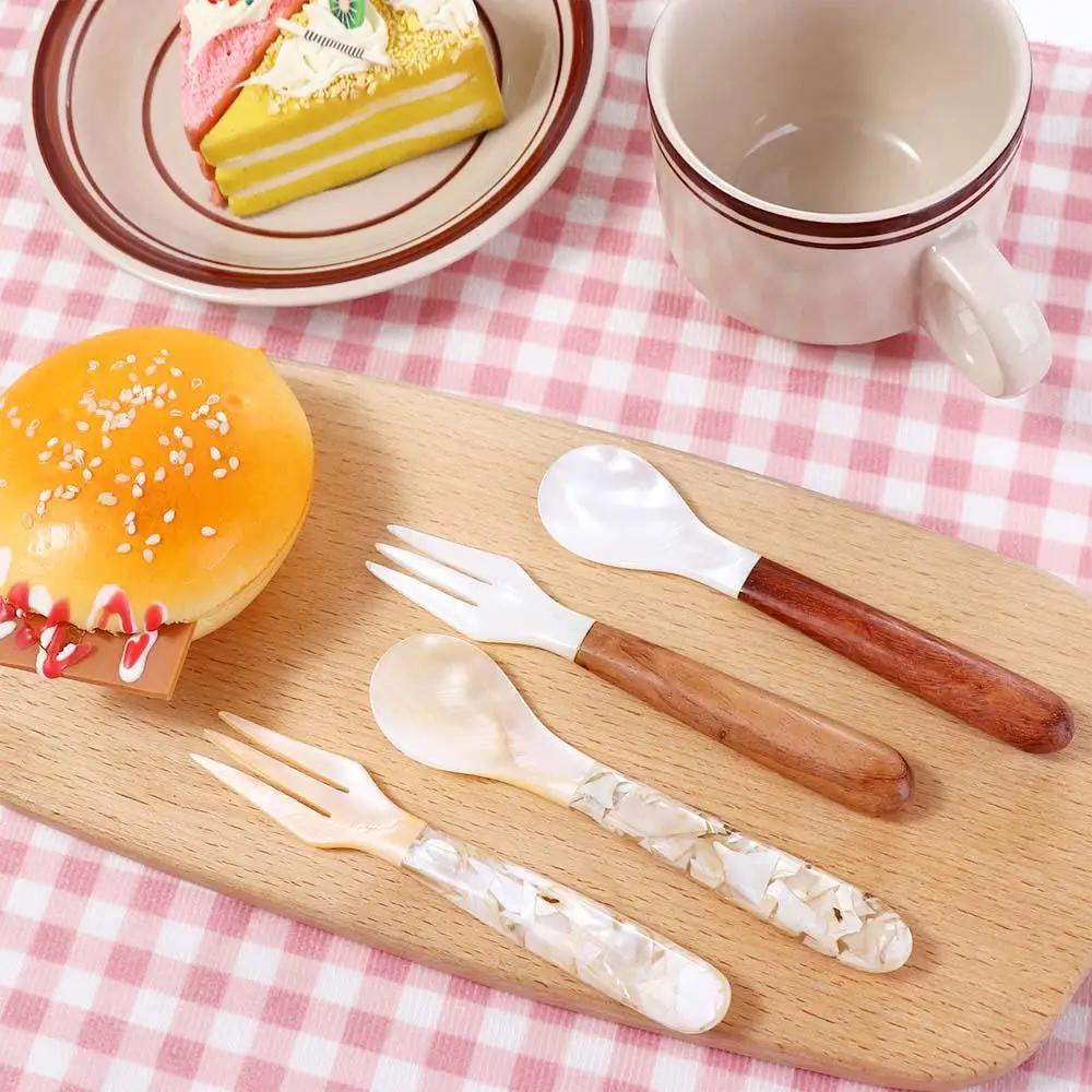 

Condiment Seasoning Natural Tableware Coffee Conch Ice Cream Dessert Spoon Shell Spoon Fork Teaspoon