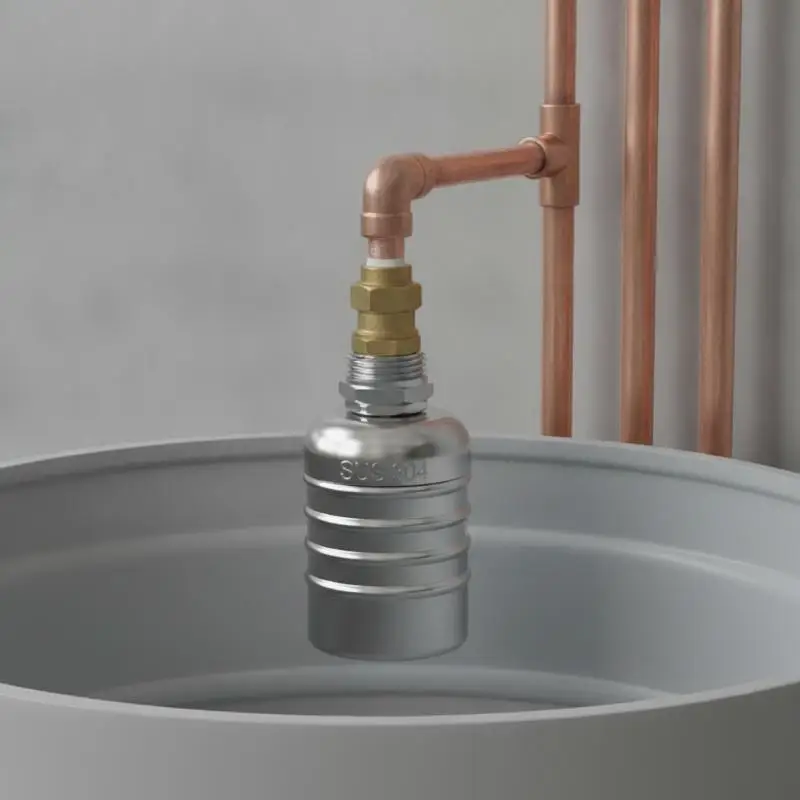 Automatic Water Level Control Float Valve 1/2 Inch Made Of 304 Stainless Steel Features Automatic Shut-Off When Water Is Full