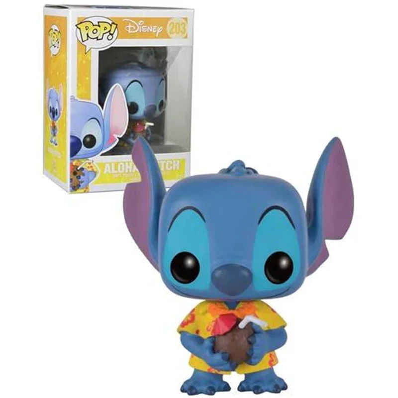 สินค้ามาใหม่ FUNKO POP Stitch Series Aloha Stitch # 203มะพร้าวAction Figure Collectionของเล่นสําหรับของขวัญวันเกิดเด็ก