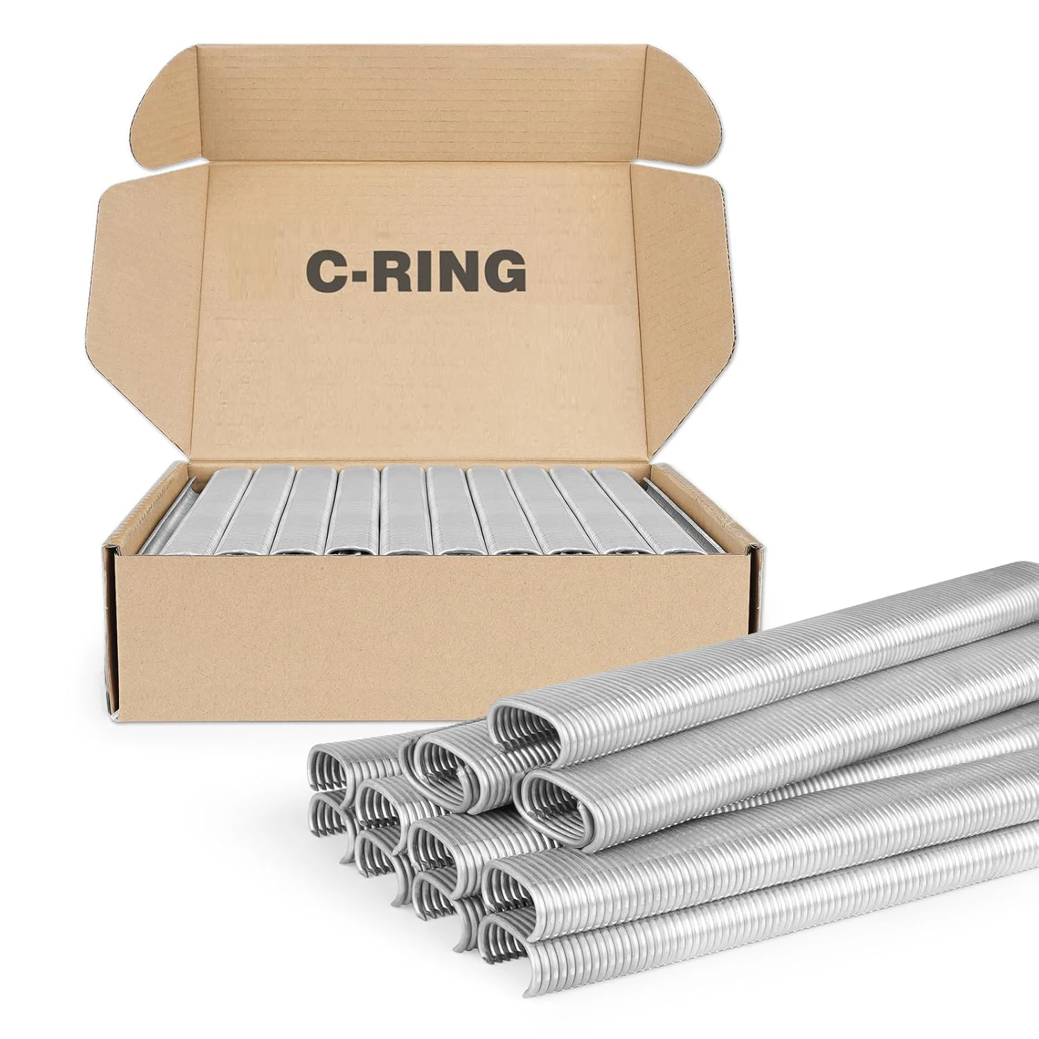 Hog Ring Gun Nails Galvanized C-type Staples SC760C SC7E SC7C Air C-ring Pliers Nails for Fixed Fence, Wire Cage, Sofa, Mattress