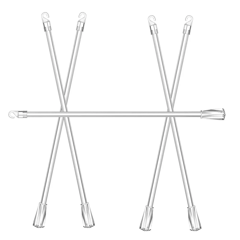 5Pcs Window Blind Tilt Wand Vertical Blind Replacement Rod Curtain Pull Rod Tail Hook Easy to Replace Curtain Stick Puller