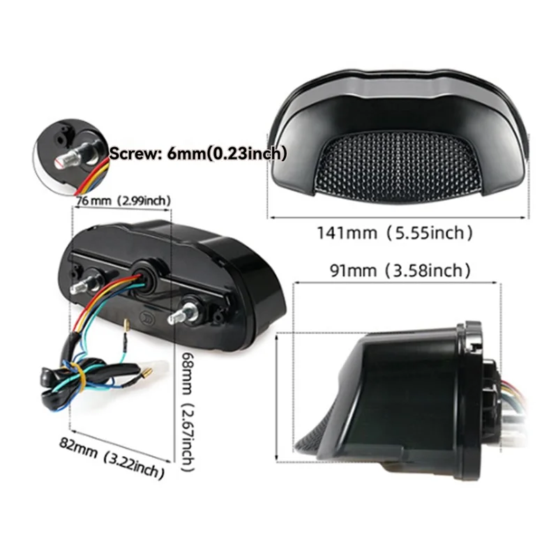 المهنية دراجة نارية Led الضوء الخلفي بدوره مصباح إشارة ضوء الفرامل ضوء المتدفقة لهوندا Cb650r الخفيفة